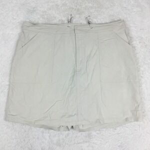 Cherokee Womens Skirt Skort Khaki Cargo Above Knee Athletic‎ Plus 20W